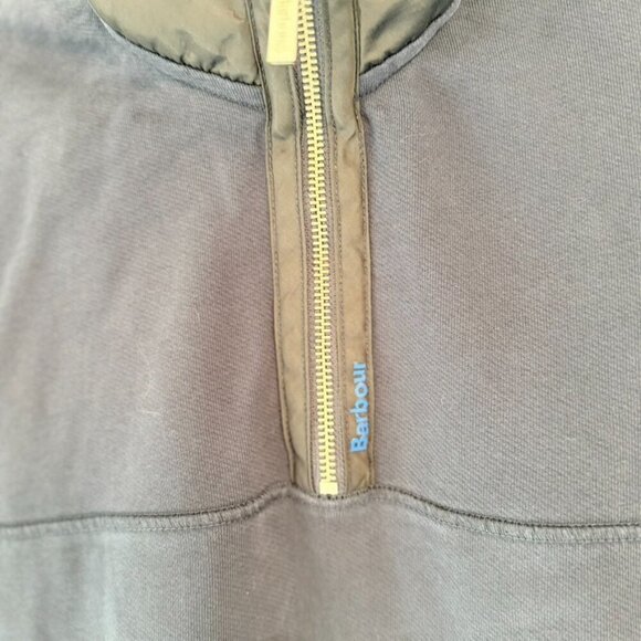 💙 Barbour Men’s Navy Quarter Zip Pullover (Size M) - Picture 3 of 8